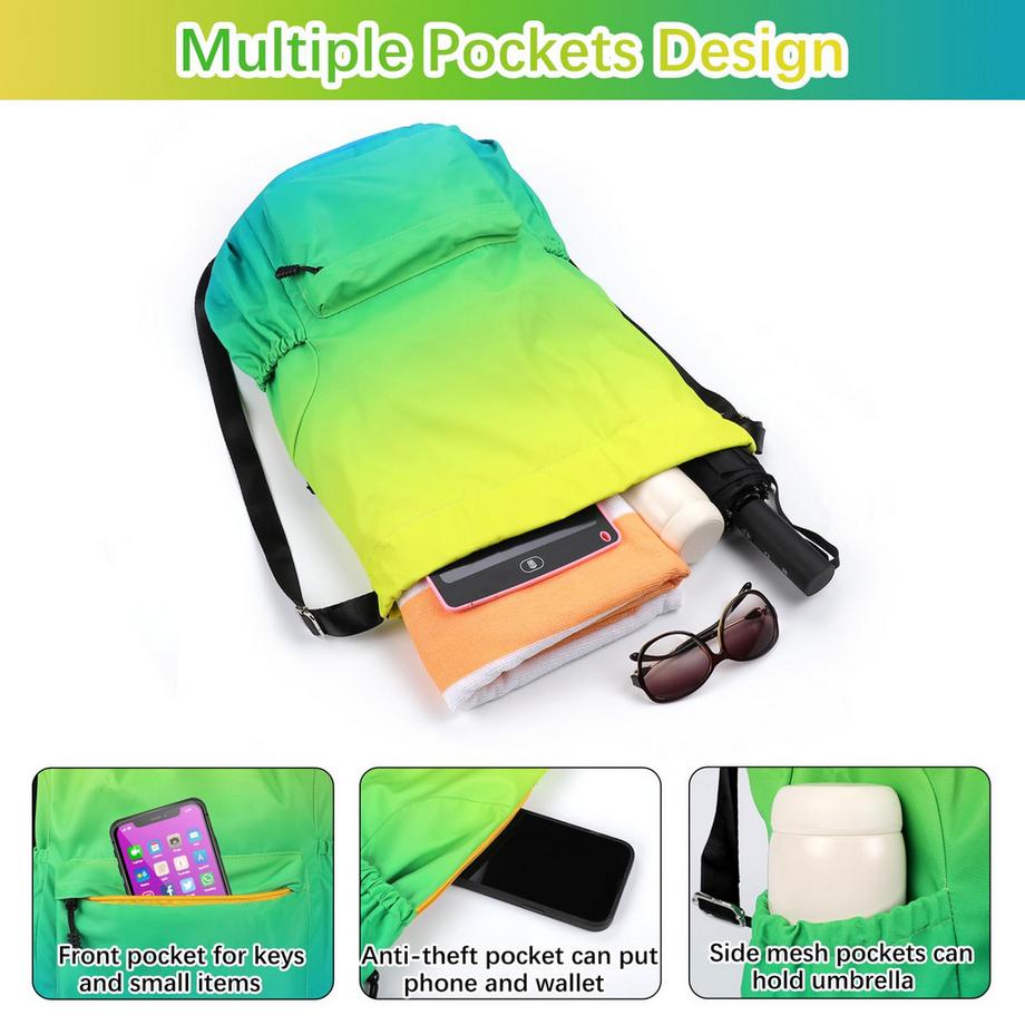 Only-bags.store  Sporttasche, wasserdichte Tasche mit großem Fassungsvermögen mit Kordelzug Rucksack, Schwimmen Sport 