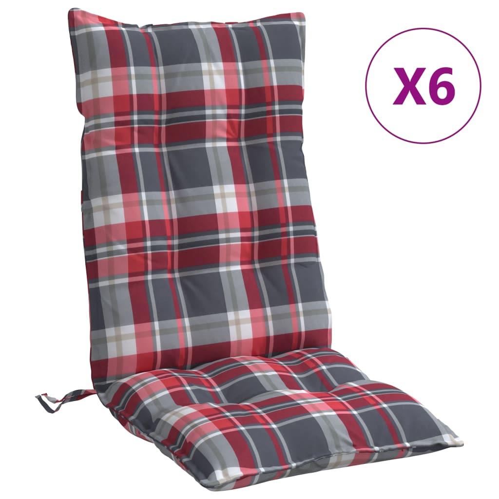 VidaXL Coussin de chaise à dossier haut tissu  