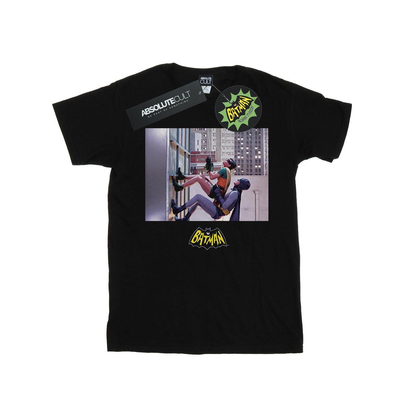 Image of Batman Tv Series Skyscraper Climb Tshirt Damen Schwarz 4XL