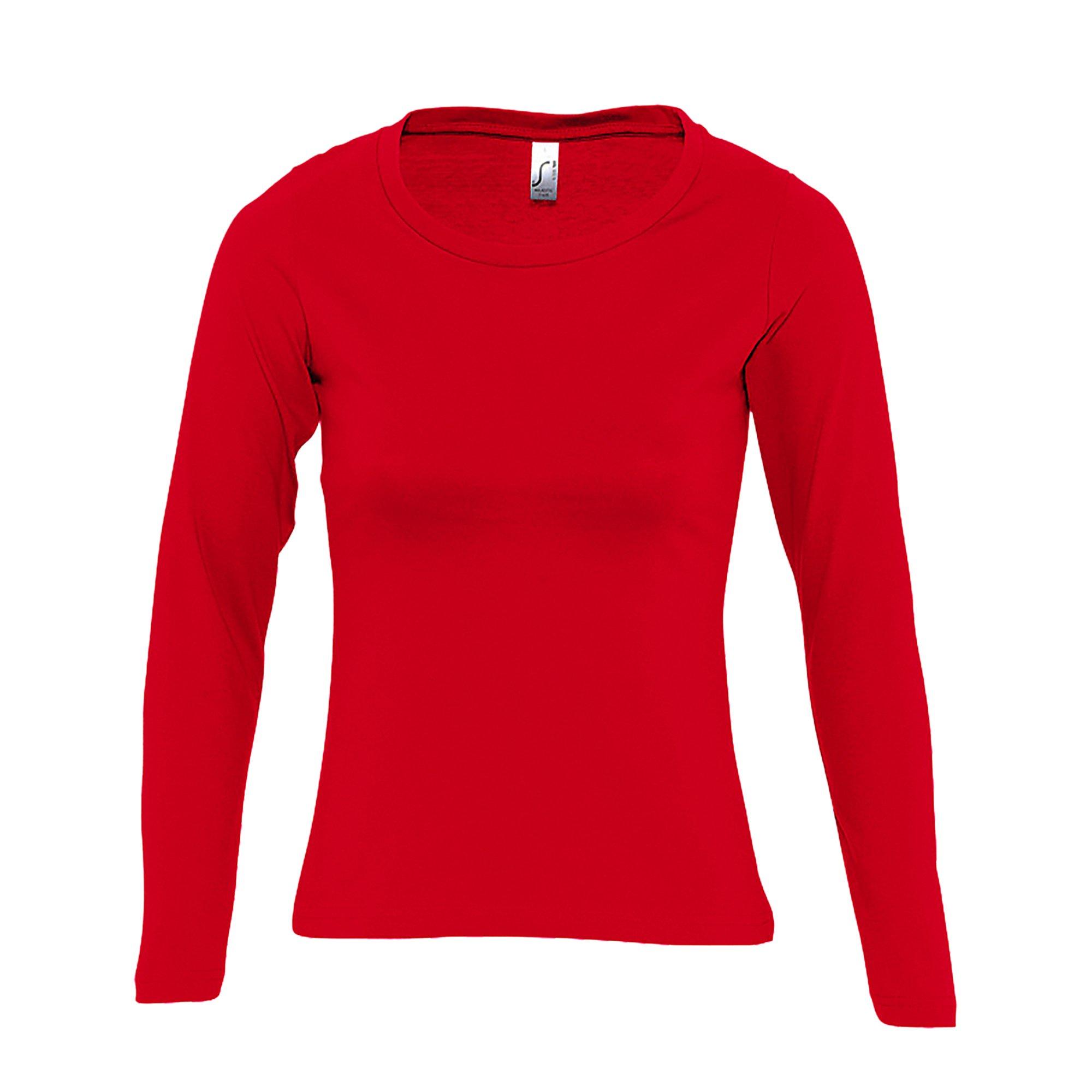 Image of Majestic Longsleeve Tshirt, Langarm Unisex Rot Bunt L