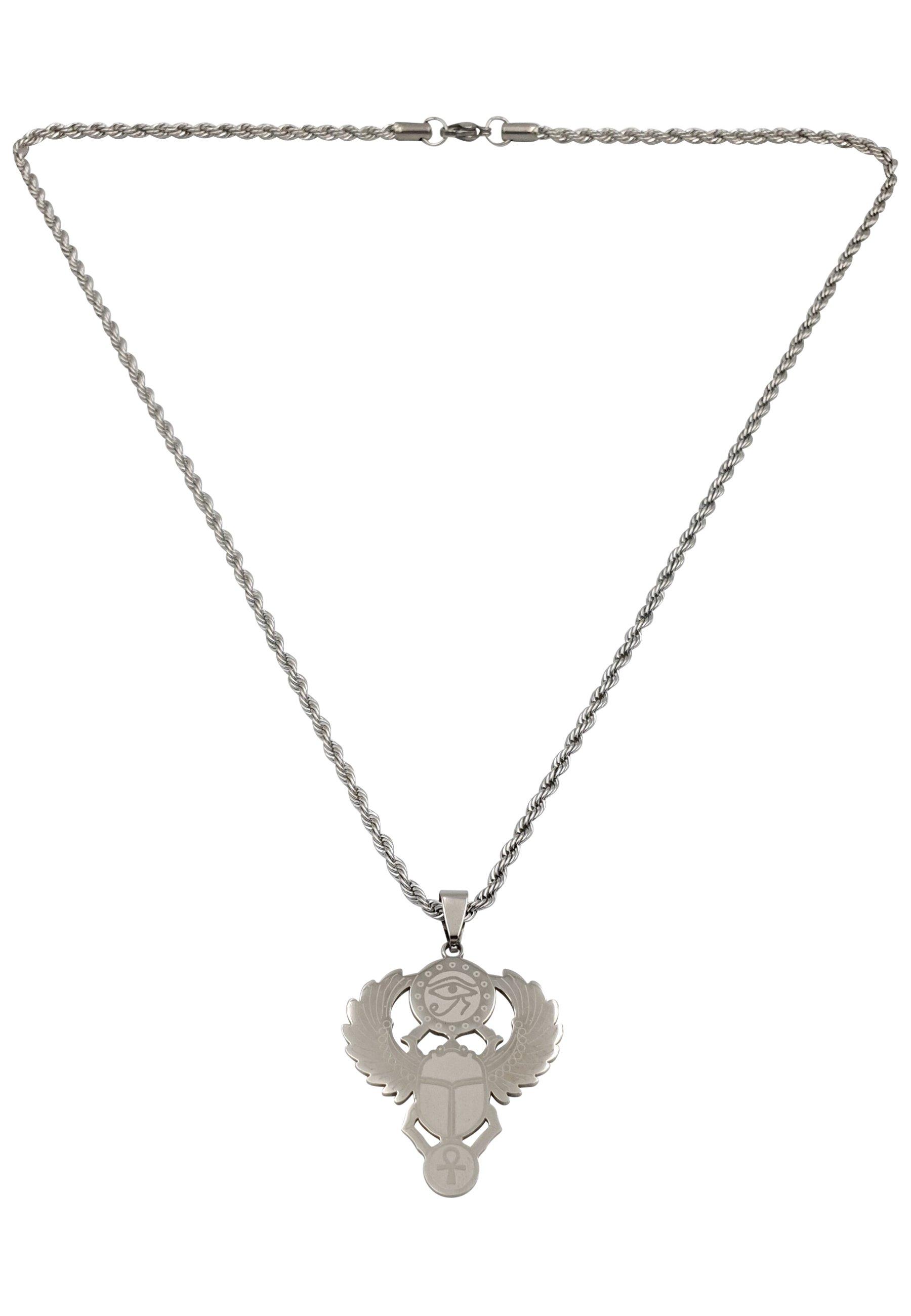 Image of Skarabäus Kette Damen Silber 60 cm