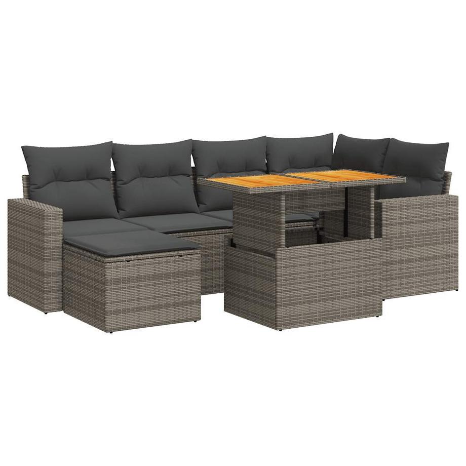 set di divani da giardino Polirattan