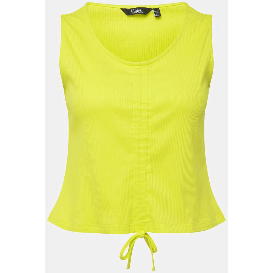 Ulla Popken Débardeur en Jersey Côtelé Coupe Slim Col V Sans Manches  