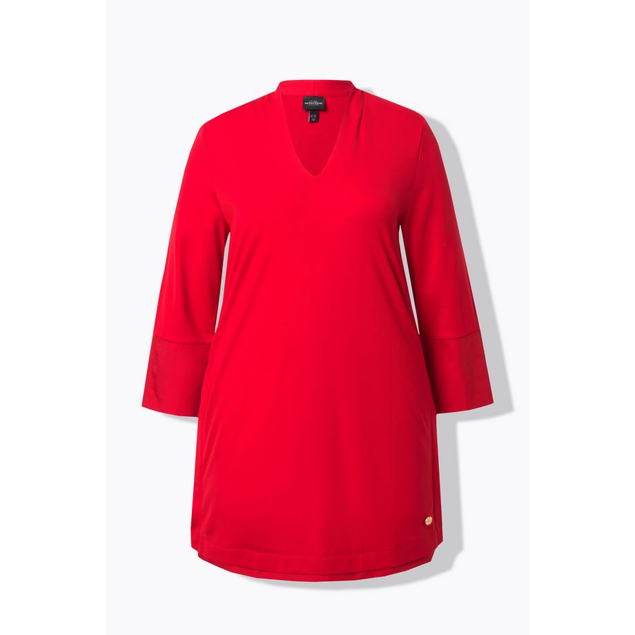 Ulla Popken Maglia lunga Punto di Roma Scollo montante Maniche 3/4  