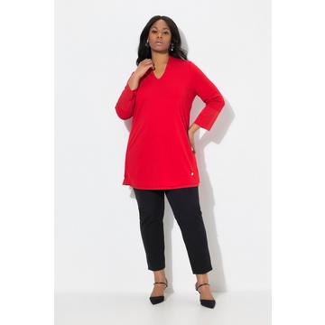 Longshirt, Punto di Roma, Kelchkragen, 3/4-Arm