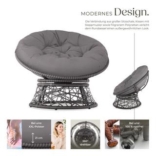 Tectake Rattansessel Gargano drehbar widerstandsfähig  