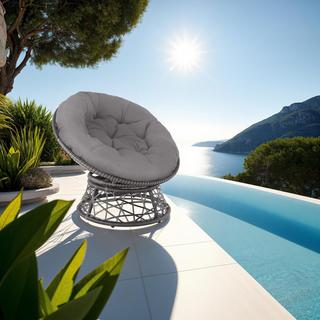 Tectake Rattansessel Gargano drehbar widerstandsfähig  