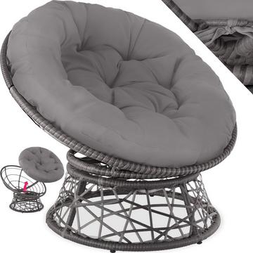 Fauteuil papasan en rotin Gargano rotatif