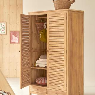 Tikamoon Armoire enfant en teck massif Suzette  