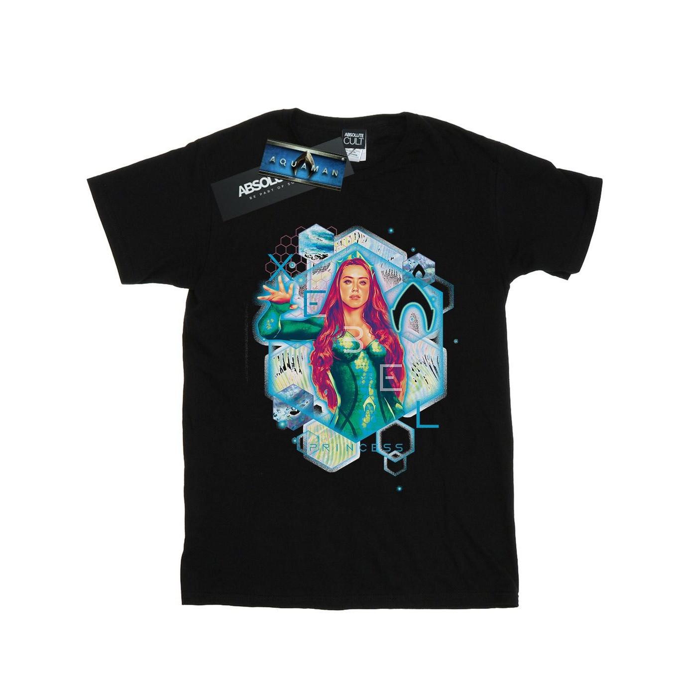 Image of Aquaman Mera Geometric Tshirt Jungen Schwarz 152-158