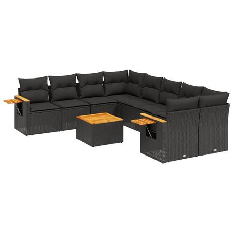 VidaXL Ensemble de canapés de jardin rotin synthétique  