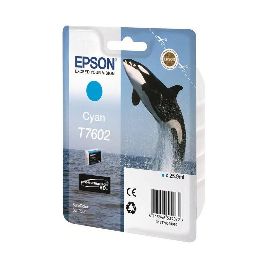 EPSON  EPSON Tintenpatrone cyan T760240 SureColor P 600 25,9ml 