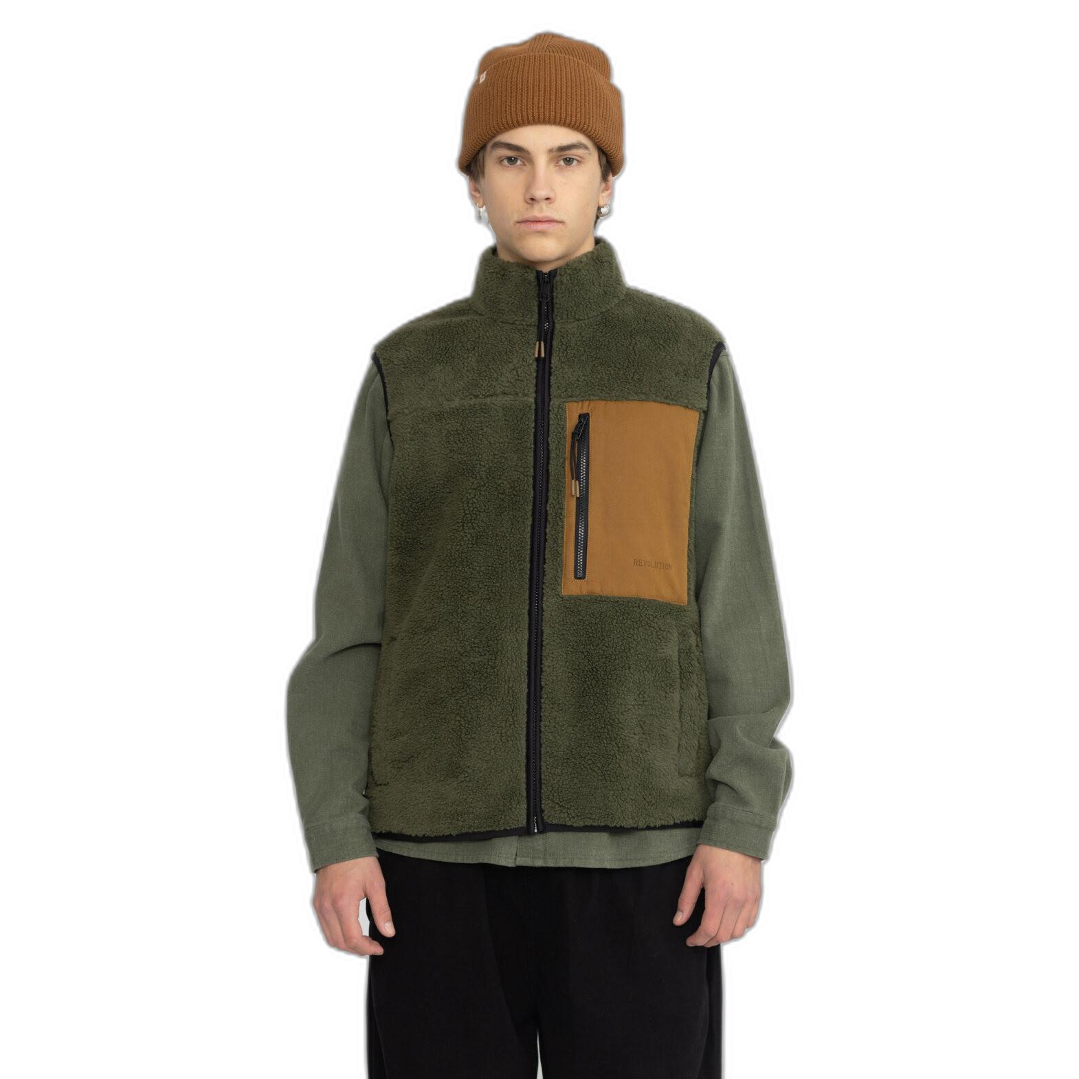 Revolution Teddyweste mit kontrastierender Brusttasche  