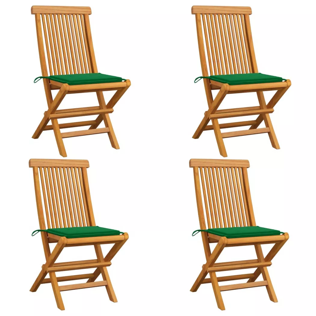 VidaXL - Gartenstuhl teak, One Size, Grün