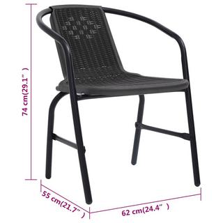 VidaXL Chaise de jardin acier  