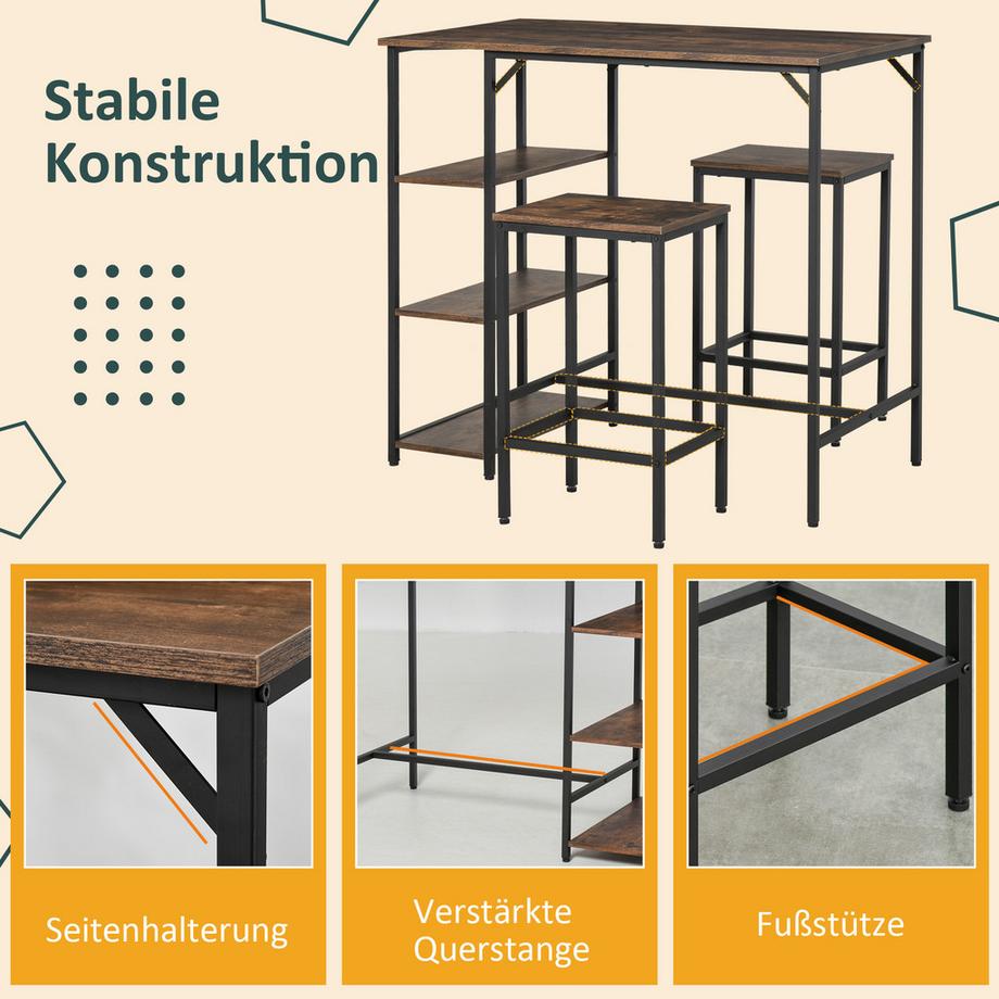 HOMCOM Bartisch-Set  