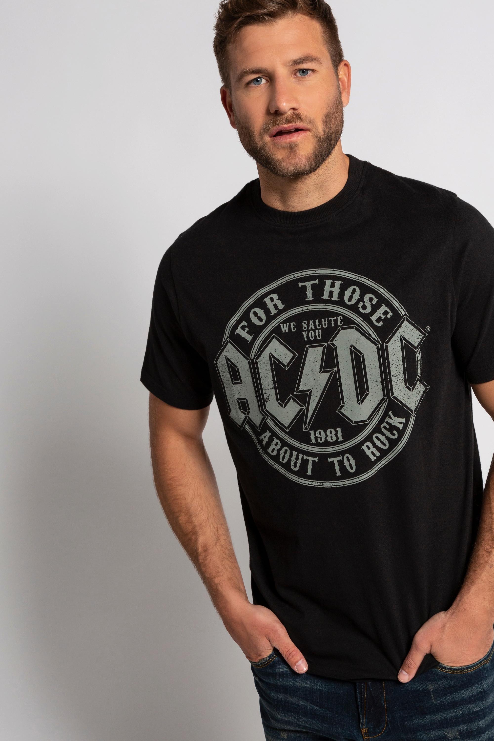 JP1880  T-shirt dedicata alla banda AC/DC con mezze maniche 