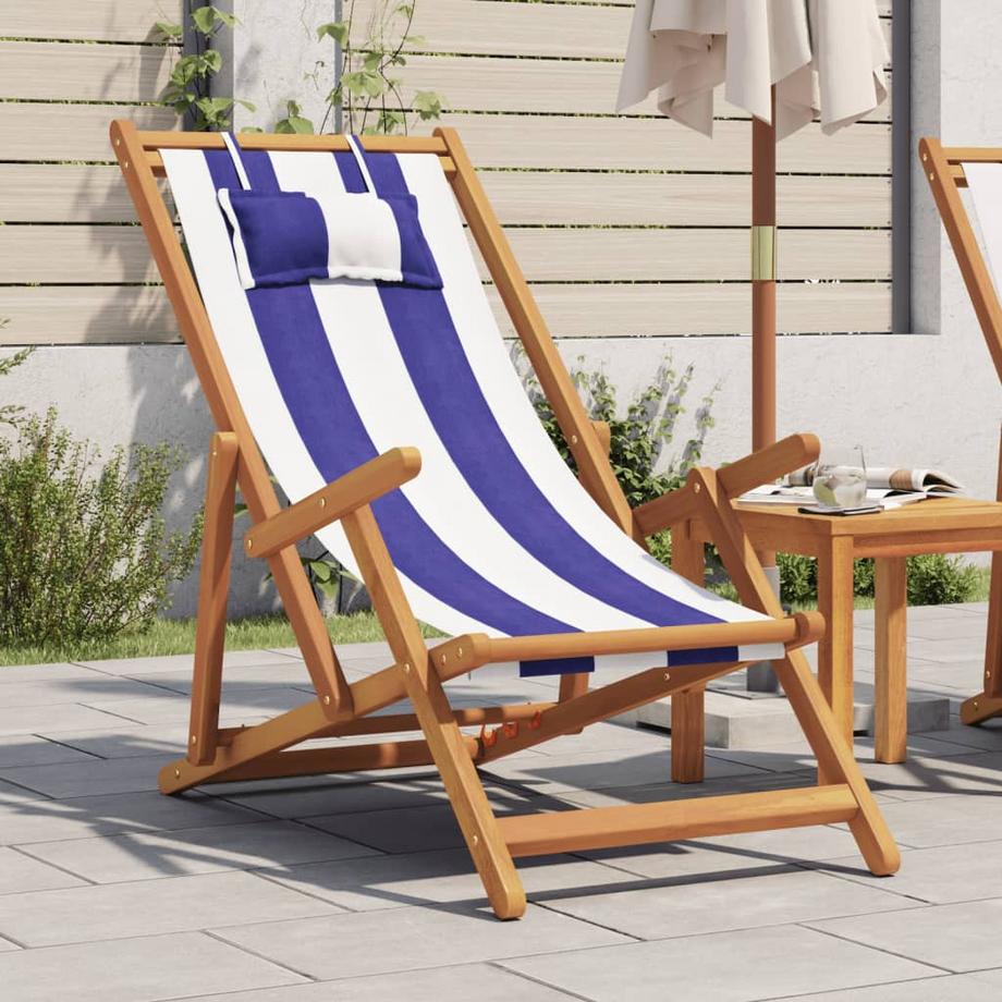 VidaXL Chaise de plage bois  