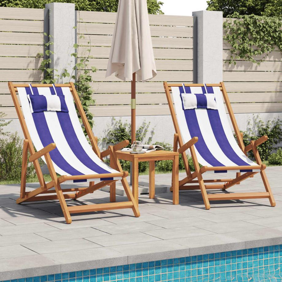 VidaXL Chaise de plage bois  