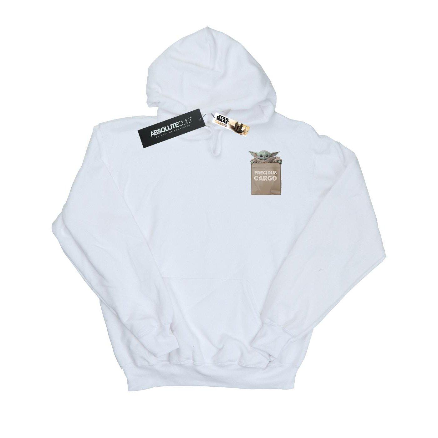 Image of The Mandalorian Precious Cargo Faux Pocket Kapuzenpullover Jungen Weiss 140/146