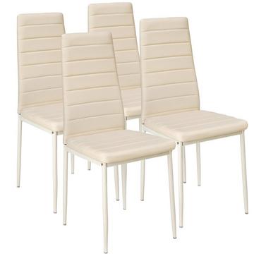 Lot de 4 chaises avec surpiqûre