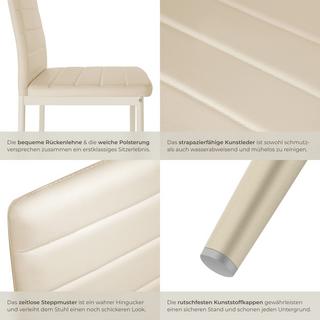 Tectake Esszimmerstühle Kunstleder  