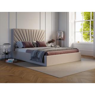 PASCAL MORABITO Polsterbett mit Bettkasten - 140 x 190 cm - Stoff - Beige - RILIODA von Pascal Morabito  