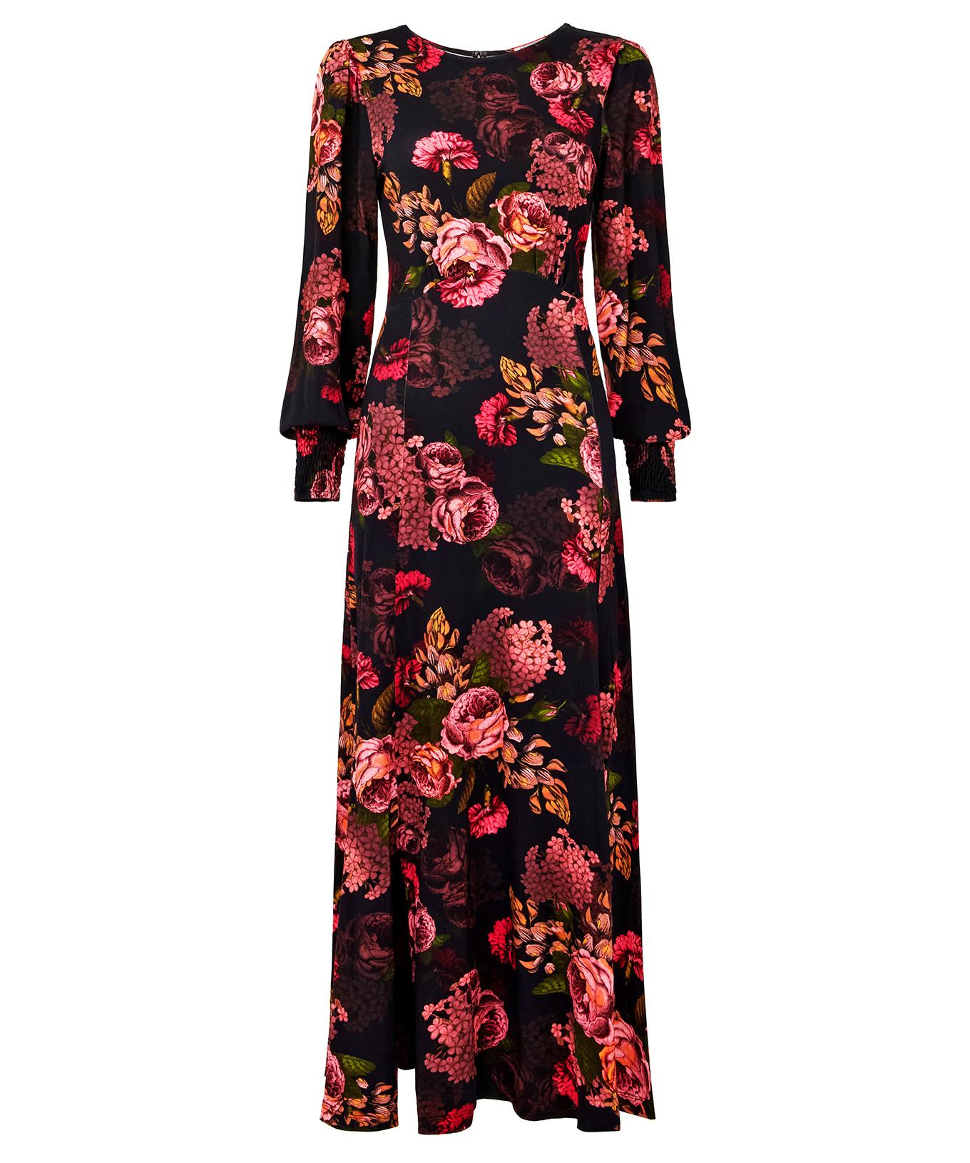 Joe Browns  Robe Jersey Luxe Florale Sombre 