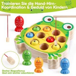 Activity-board  Magnet Angeln Spielzeug lernen Feinmotorik, Lernspiele Motorik Spielzeug Holz Angelspiel für Kinder 