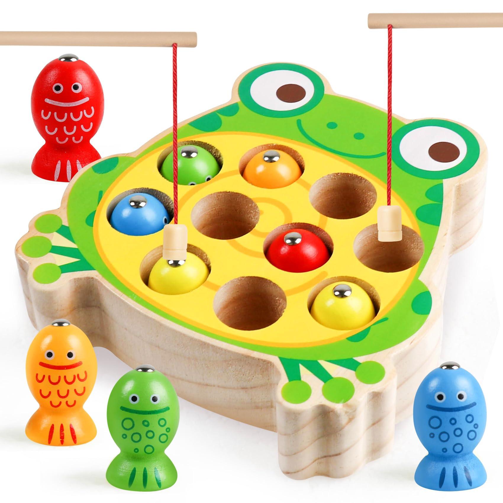 Activity-board  Magnet Angeln Spielzeug lernen Feinmotorik, Lernspiele Motorik Spielzeug Holz Angelspiel für Kinder 