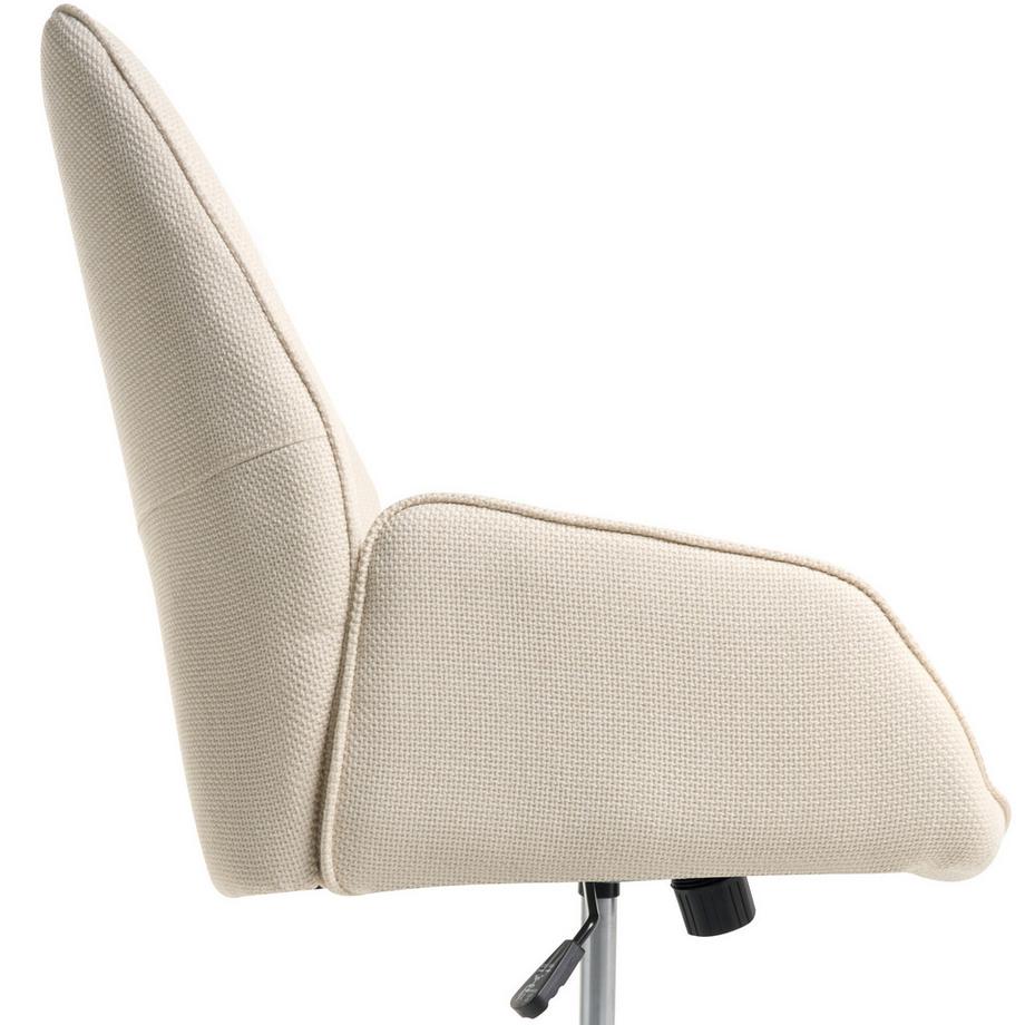 Beliani Chaise de bureau en Lin synthétique Moderne CASTILE  