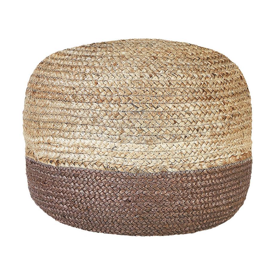 Beliani Pouf en Jute Boho DUKI  