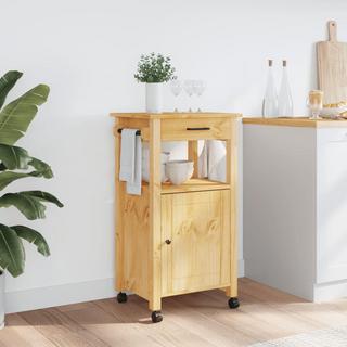 VidaXL Chariot de cuisine bois de pin  