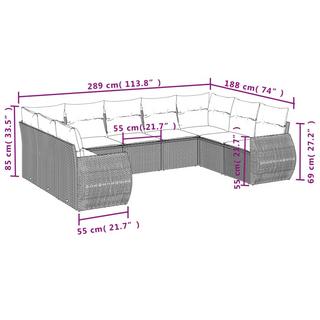 VidaXL Garten sofagarnitur poly-rattan  