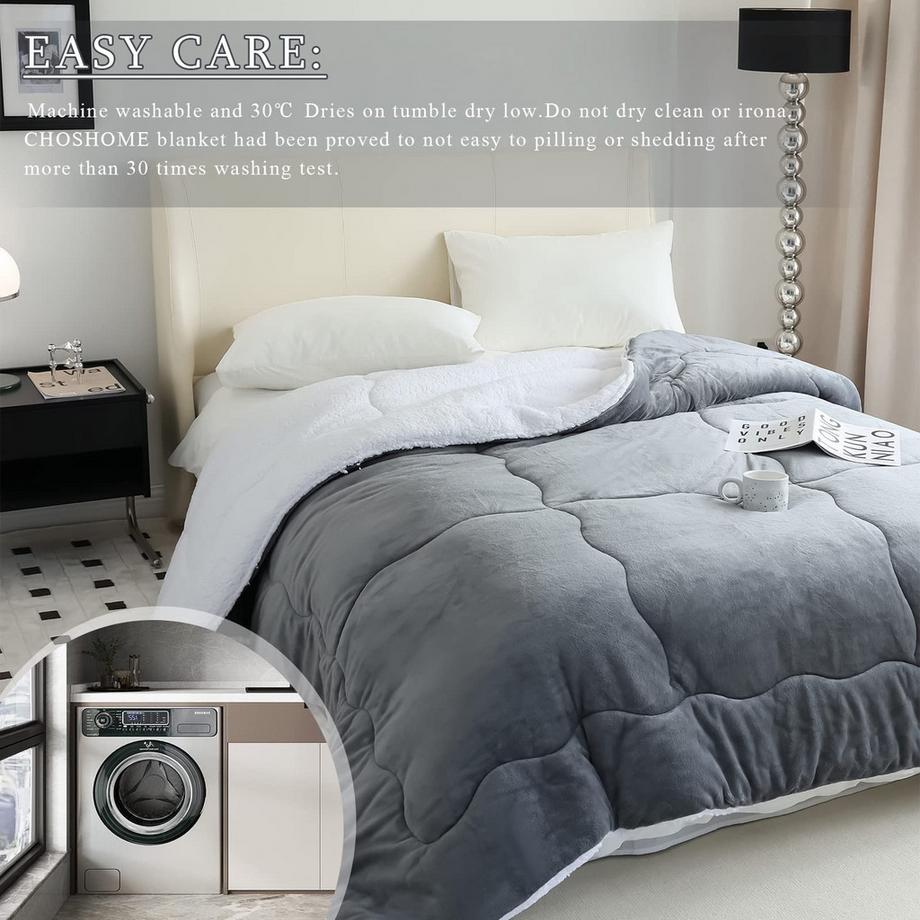 Alopini Flauschige dicke warme Flanell-Mikrofaser-Decke  