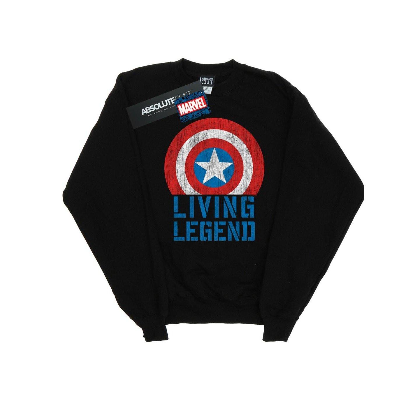 Image of Captain America Living Legend Sweatshirt Mädchen Schwarz 128