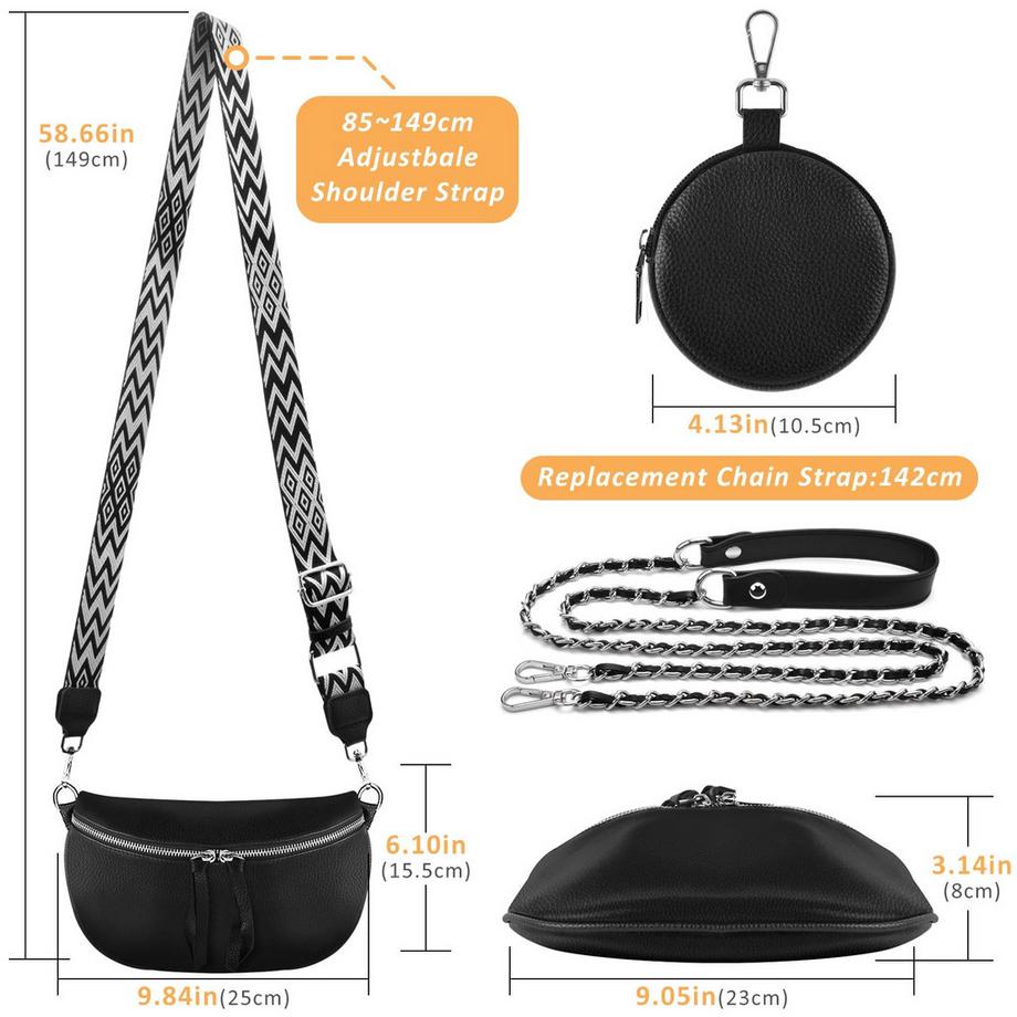 Only-bags.store Sac à Bandoulière Pour Téléphone Portable avec Deux Larges Bretelles  