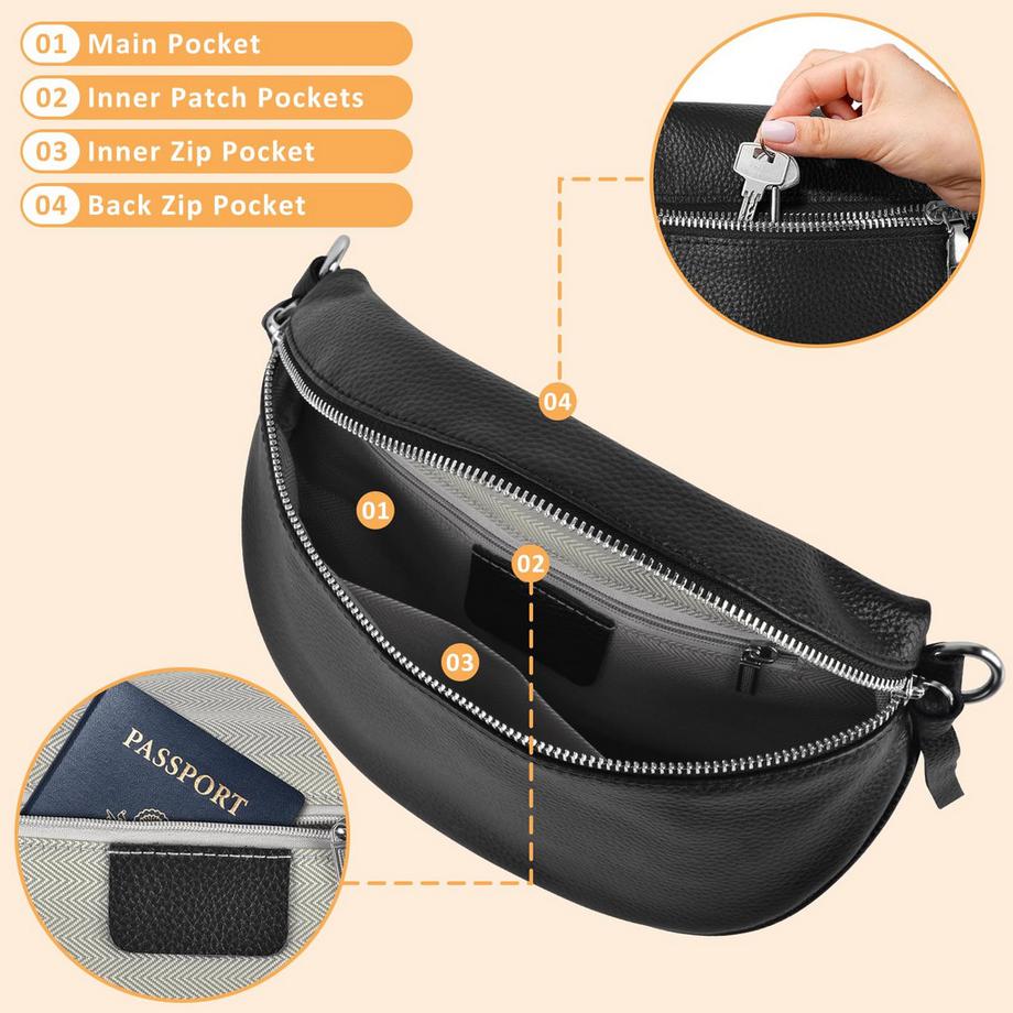 Only-bags.store Sac à Bandoulière Pour Téléphone Portable avec Deux Larges Bretelles  