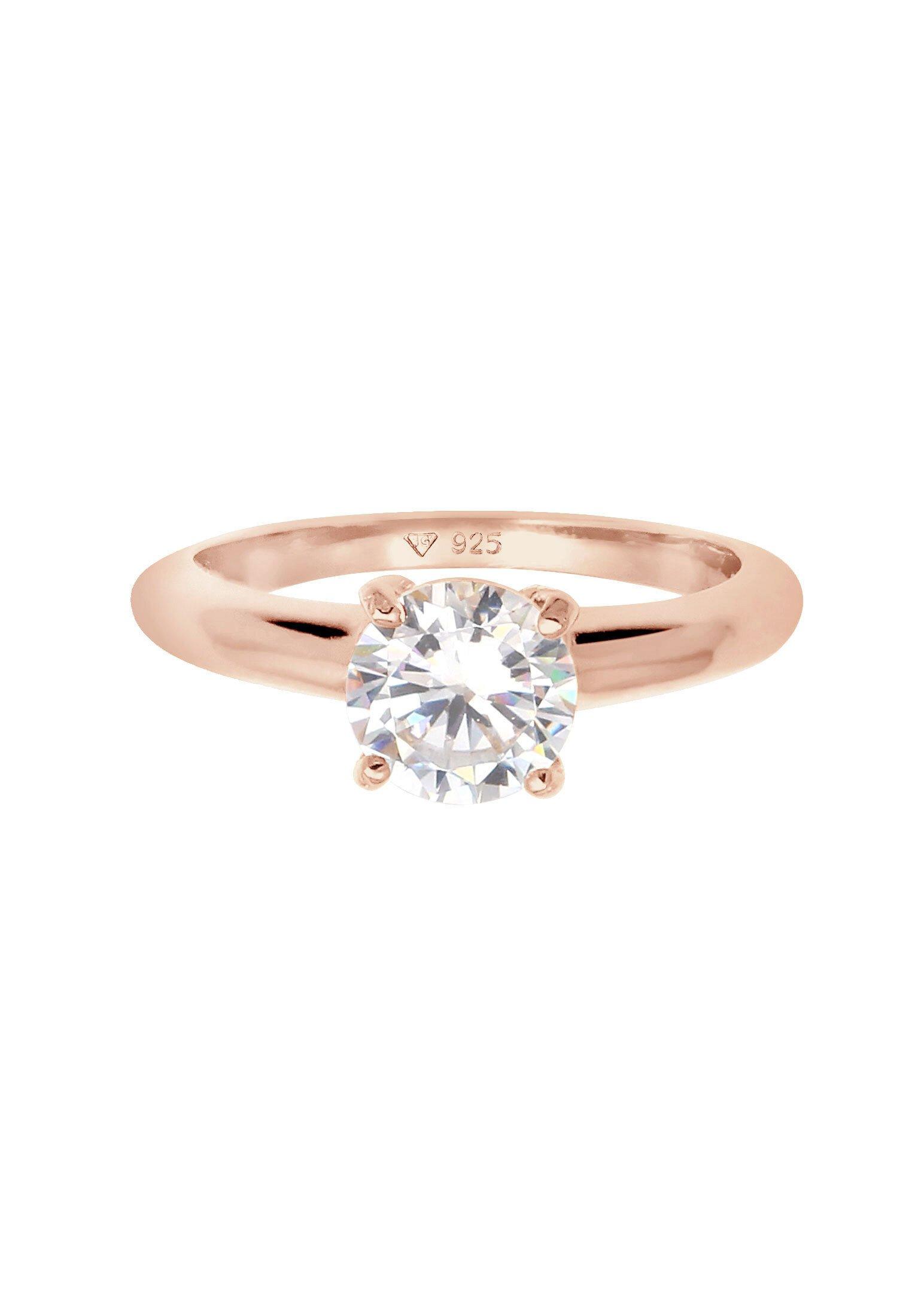 Elli  Bague Solitaire Avec Cristal De Zirconium 