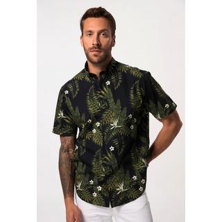 JP1880  Hemd, Halbarm, floraler Print, Buttondown-Kragen, Modern Fit 