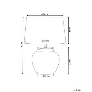 Beliani Tischleuchte aus Keramik Skandinavisch MAREB  