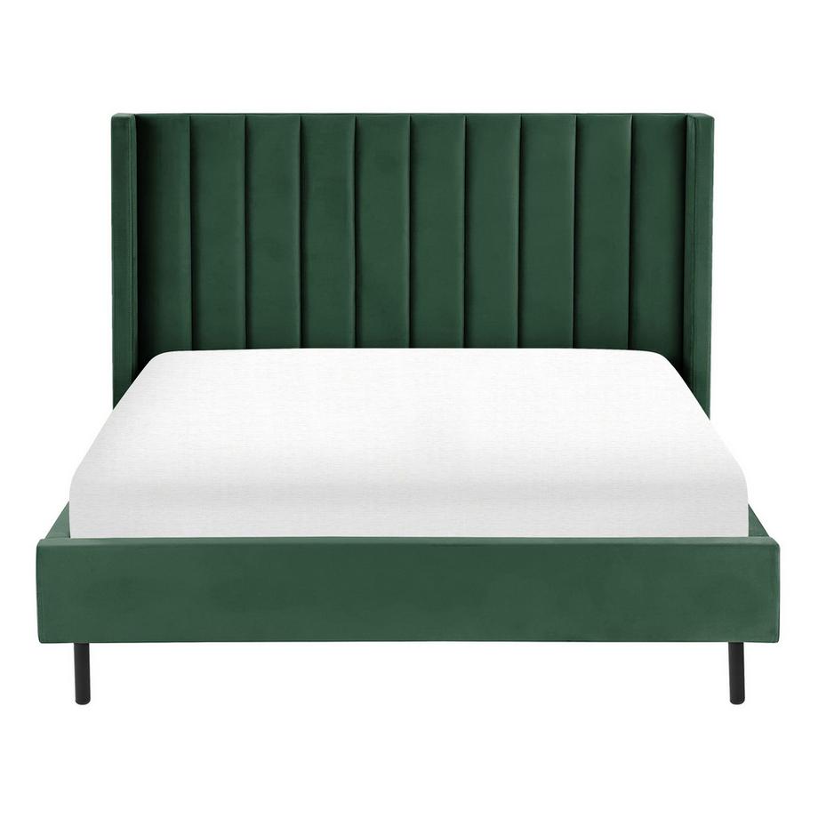 Beliani Lit à lattes en Velours Moderne VILLETTE  