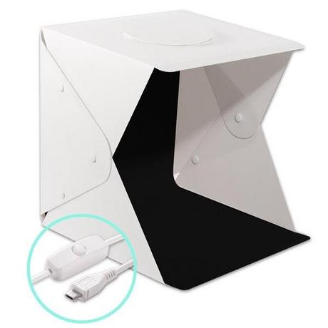eStore  Studio photo portable avec éclairage LED alimenté par USB 