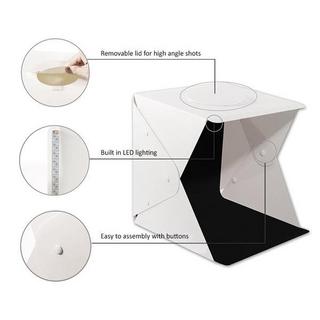 eStore  Tragbares Fotostudio mit USB-betriebener LED-Beleuchtung 