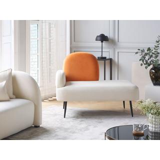 Beliani Chaiselounge (L) aus Samtstoff Modern ARCEY  