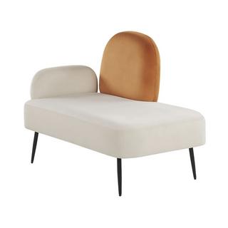 Beliani Chaiselounge (L) aus Samtstoff Modern ARCEY  