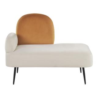 Beliani Chaiselounge (L) aus Samtstoff Modern ARCEY  