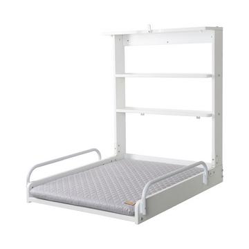 Étagère à langer murale avec matelas à langer blanc