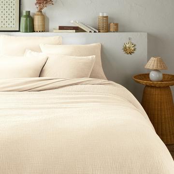 Housse de couette gaze de coton/coton lavé