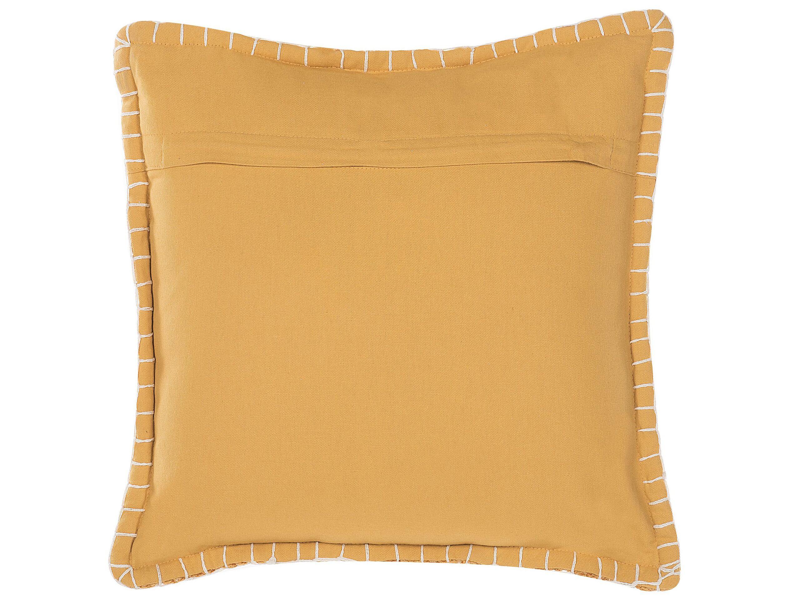 Beliani Coussin en Soie artificielle Boho KAVALAM  